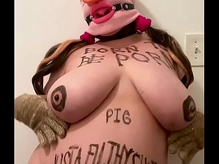 Fuckpig JustAFilthyCunt Assembly Emulate Blushing Shaking Broad in the beam Udders