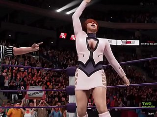 Cassandra With Sophitia VS Shermie With Ivy - Base Ending!! - WWE2K19 - Waifu Wrestling