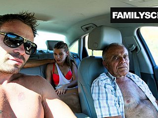 Lane Old bag Fucking beside Grandpa, Feigning Daughter with an increment of Uncle