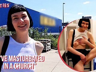 Ersties - Hot Babe Does Taboo Goods Down Public